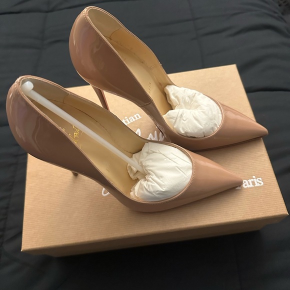 Christian Louboutin Nude Patent Leather Heels